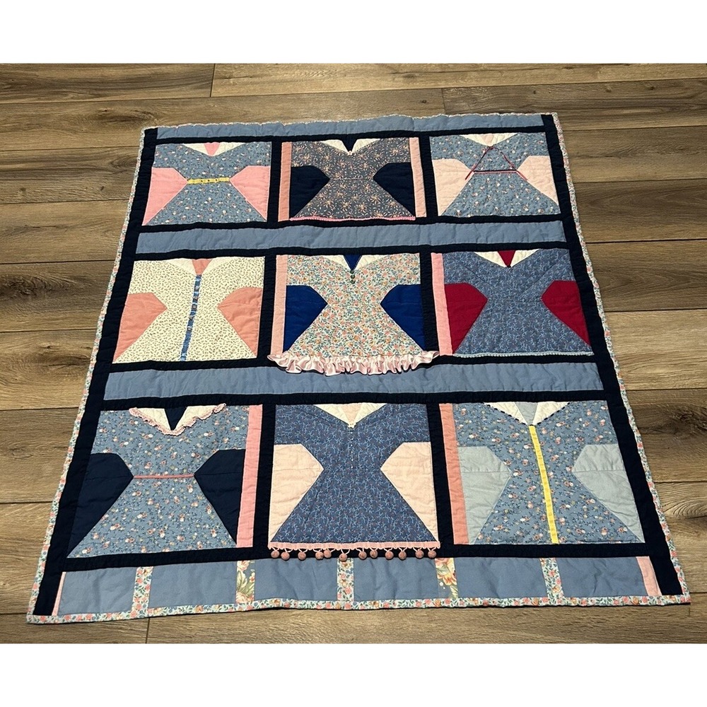 Handmade Dress Lap Quilt 46.5x38‎ By Covered in Love Quilt Ministry 2015